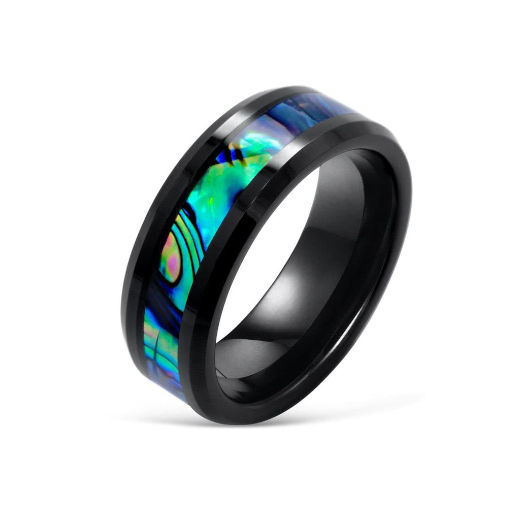 Men's Abalone Wedding Ring – Eminence Diamonds